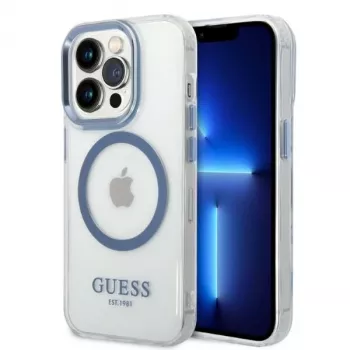 Guess Custodia rigida Metal Outline MagSafe per Apple iPhone 14 Pro Max 6,7