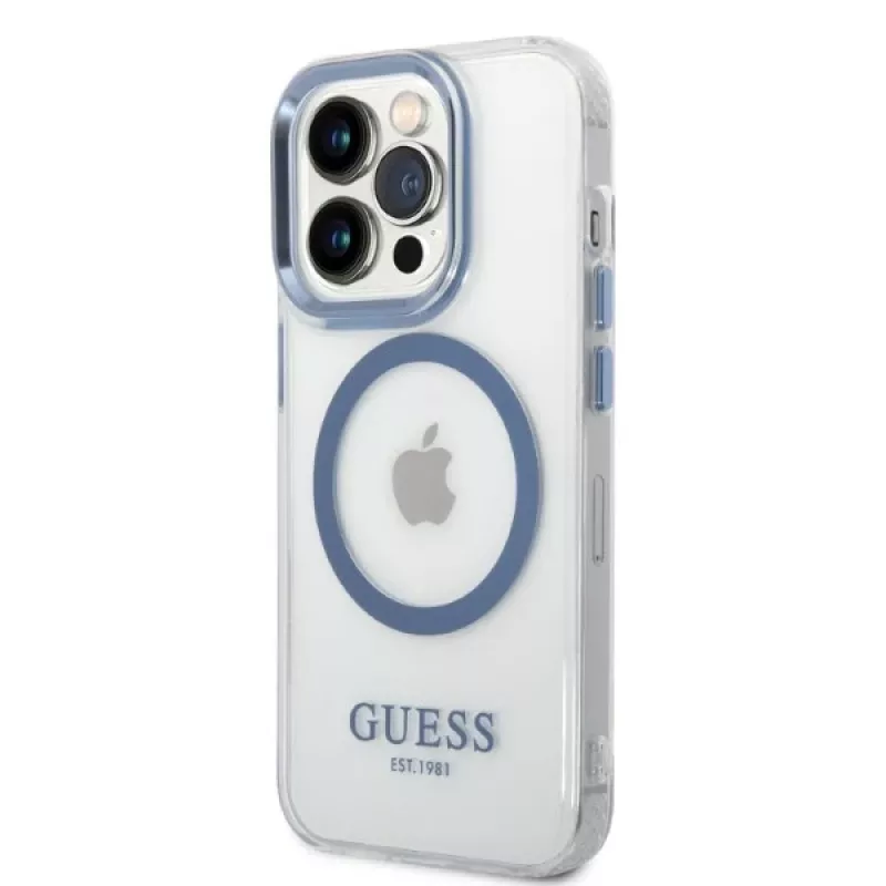 Guess Custodia rigida Metal Outline MagSafe per Apple iPhone 14 Pro Max 6,7