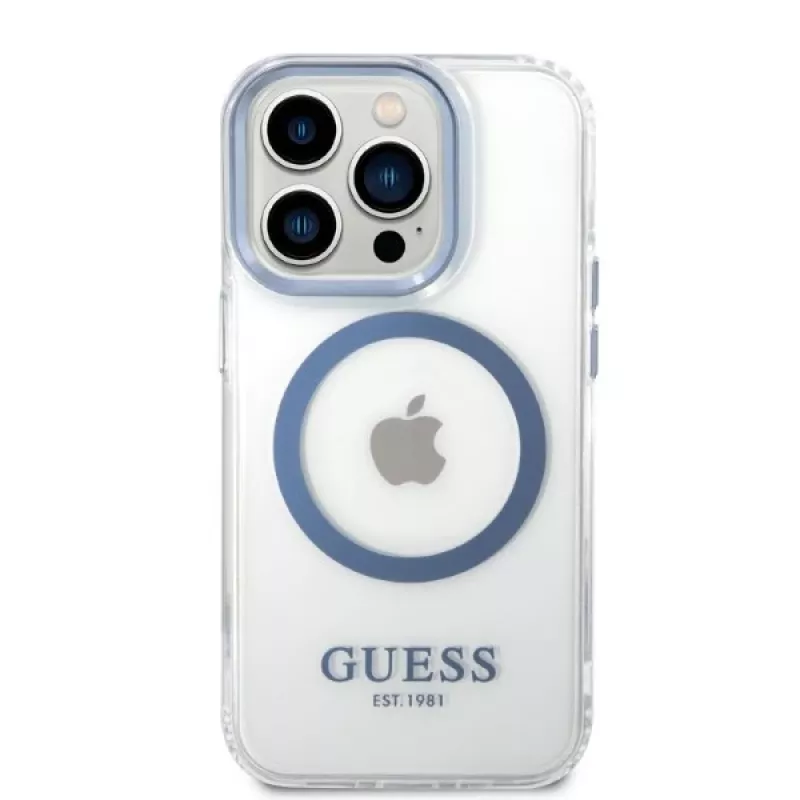 Guess Custodia rigida Metal Outline MagSafe per Apple iPhone 14 Pro Max 6,7