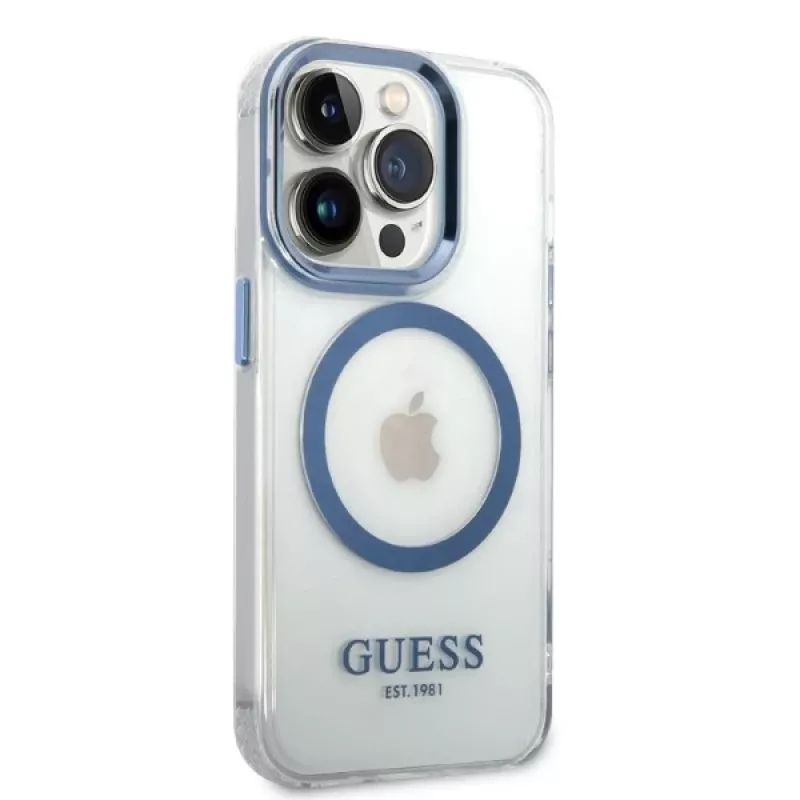Guess Custodia rigida Metal Outline MagSafe per Apple iPhone 14 Pro Max 6,7