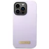 Guess GUHMP14LSBPLU Custodia rigida in silicone con logo plate per Apple iPhone 14 Pro 6,1