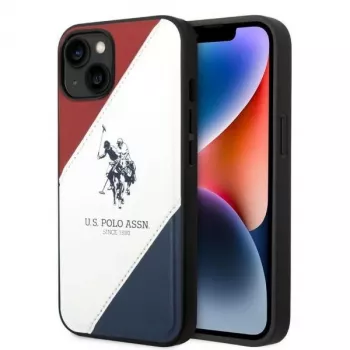 U.S. POLO ASSN. Tricolor Embossed Retro cover per Apple iPhone 14 Plus / 15 Plus 6,7