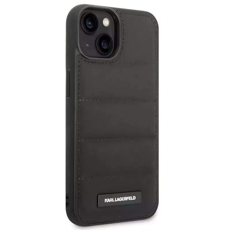 Karl Lagerfeld KLHCP14SPSQAK Custodia rigida Puffy Elongated Logo per Apple iPhone 13/14/15 6,1