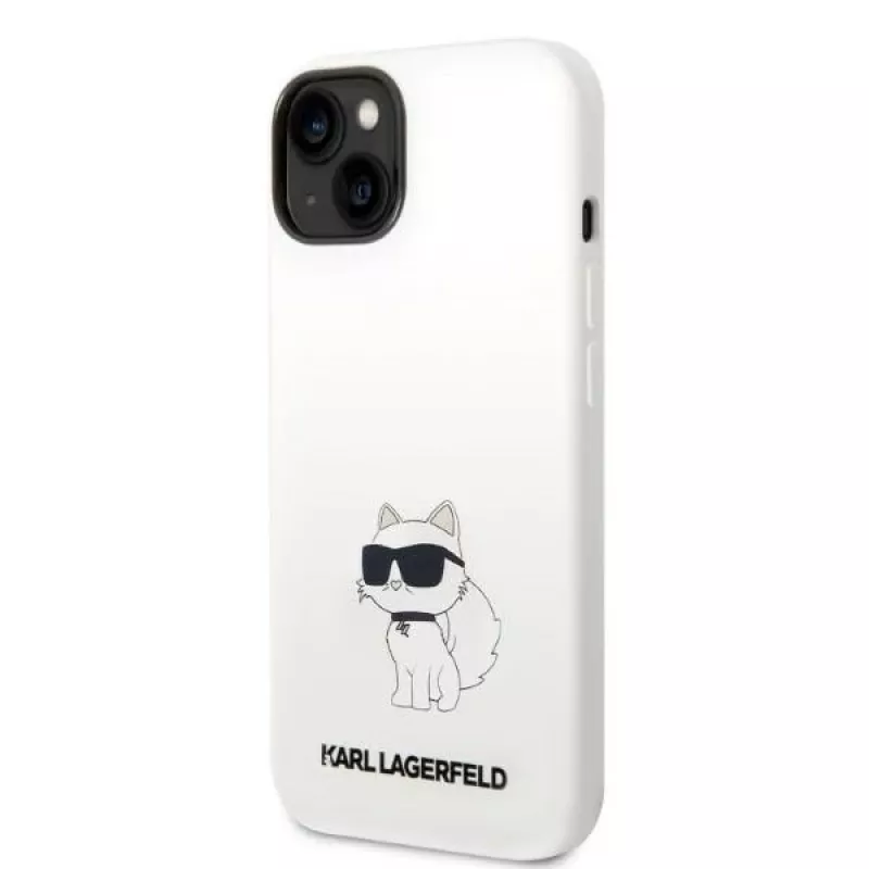 Karl Lagerfeld KLHMP14MSNCHBCH Custodia rigida in silicone MagSafe per iPhone 14 Plus / 15 Plus 6,7