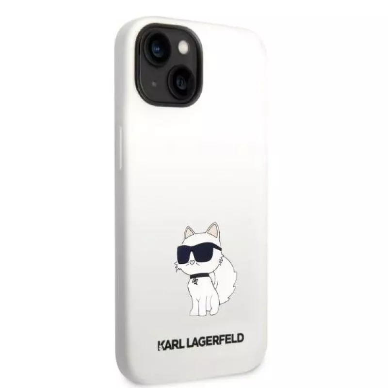 Karl Lagerfeld KLHMP14MSNCHBCH Custodia rigida in silicone MagSafe per iPhone 14 Plus / 15 Plus 6,7