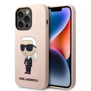 Karl Lagerfeld KLHCP14XSNIKBCP Custodia rigida in silicone Ikonik per iPhone 14 Pro Max 6,7