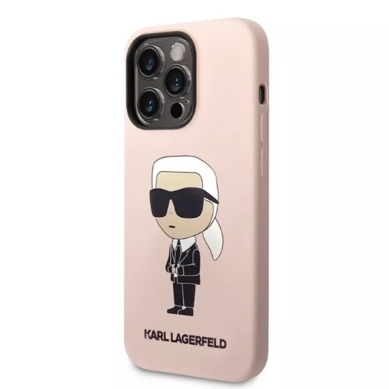 Karl Lagerfeld KLHCP14XSNIKBCP Custodia rigida in silicone Ikonik per iPhone 14 Pro Max 6,7