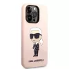 Karl Lagerfeld KLHCP14XSNIKBCP Custodia rigida in silicone Ikonik per iPhone 14 Pro Max 6,7