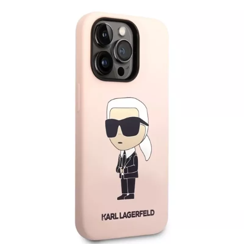 Karl Lagerfeld KLHCP14XSNIKBCP Custodia rigida in silicone Ikonik per iPhone 14 Pro Max 6,7
