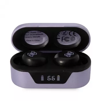 Guess GUTWST31EU Auricolari True Wireless Stereo Bluetooth 5.3 con custodia di ricarica - viola