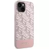 GUESS Custodia rigida per iPhone 13/14/15 rosa GCube Stripes MagSafe