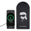 Karl Lagerfeld Caricatore wireless pieghevole 2-in-1 15W nero Ikonik MagSafe