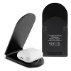 Karl Lagerfeld Caricatore wireless pieghevole 2-in-1 15W nero Ikonik MagSafe