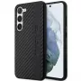 AMG Custodia rigida per Samsung Galaxy S23+ (SM-S916) - Carbon Stripe & Embossed, nero