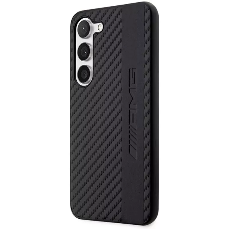 AMG Custodia rigida per Samsung Galaxy S23+ (SM-S916) - Carbon Stripe & Embossed, nero