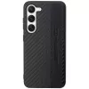 AMG Custodia rigida per Samsung Galaxy S23+ (SM-S916) - Carbon Stripe & Embossed, nero