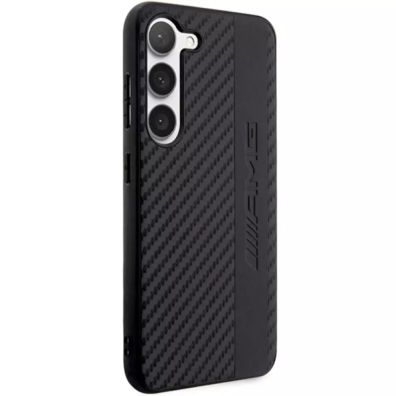 AMG Custodia rigida per Samsung Galaxy S23+ (SM-S916) - Carbon Stripe & Embossed, nero