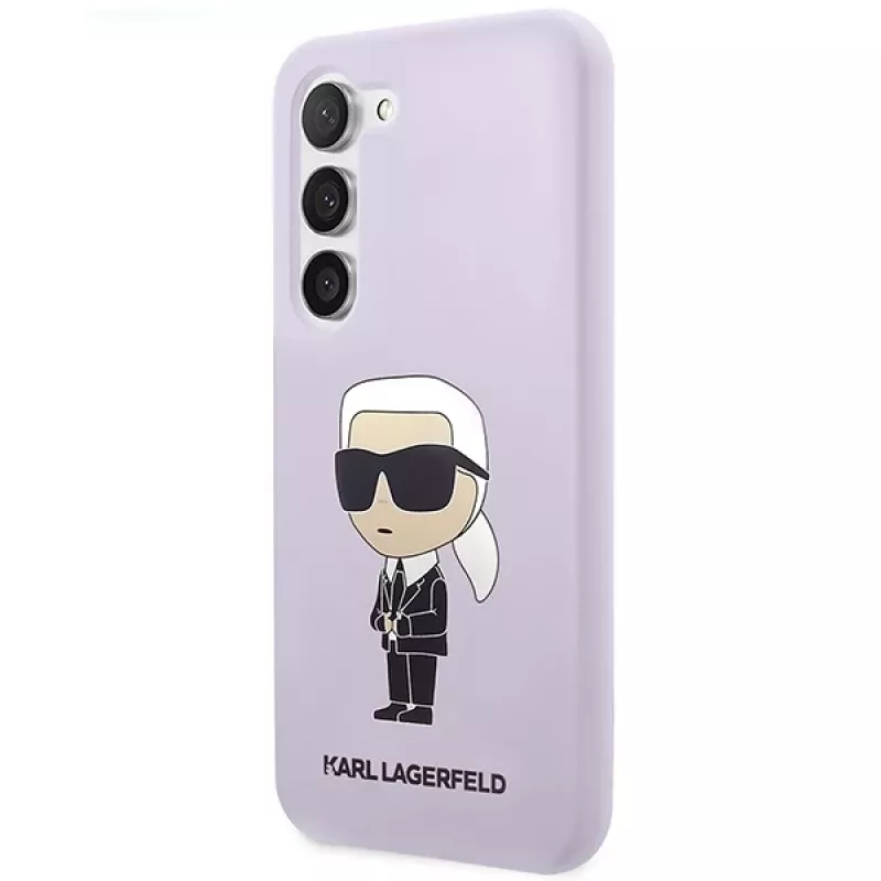 Karl Lagerfeld Custodia in silicone Ikonik per Samsung Galaxy S23+ (SM-S916) - viola