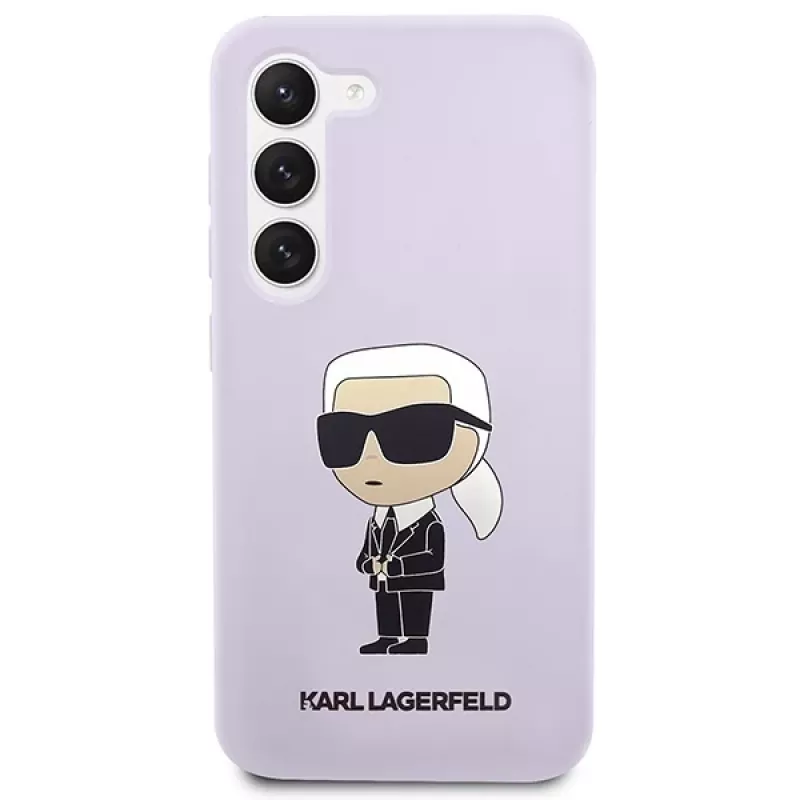 Karl Lagerfeld Custodia in silicone Ikonik per Samsung Galaxy S23+ (SM-S916) - viola