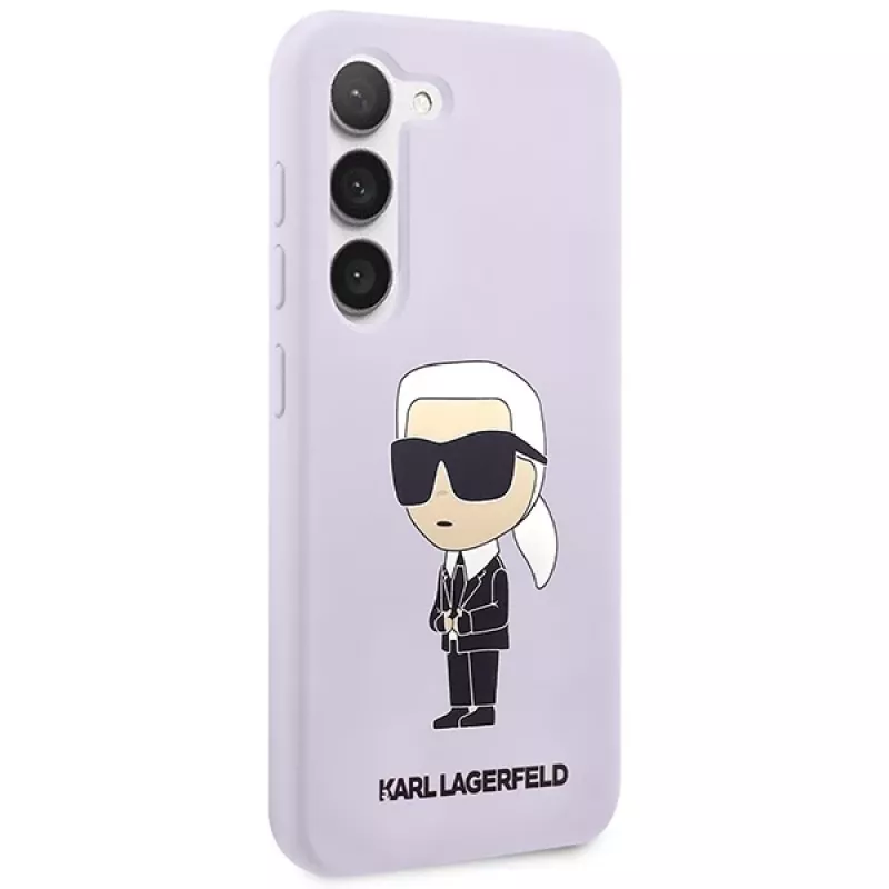 Karl Lagerfeld Custodia in silicone Ikonik per Samsung Galaxy S23+ (SM-S916) - viola