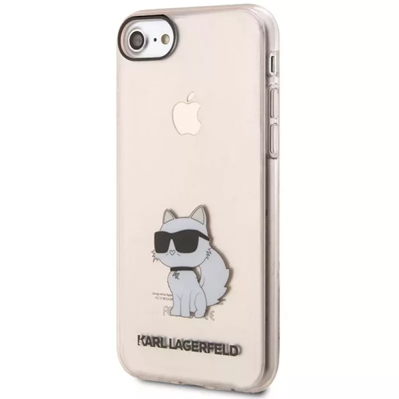Karl Lagerfeld KLHCI8HNCHTCP Custodia rigida Ikonik Choupette per iPhone 7/8/SE 2020/SE 2022, rosa