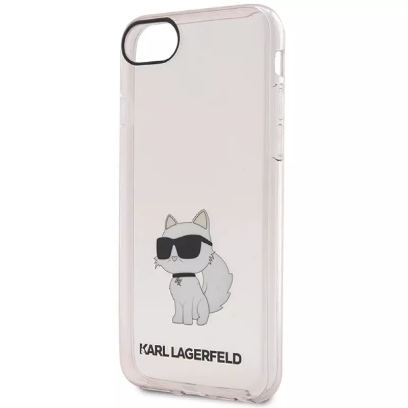 Karl Lagerfeld KLHCI8HNCHTCP Custodia rigida Ikonik Choupette per iPhone 7/8/SE 2020/SE 2022, rosa