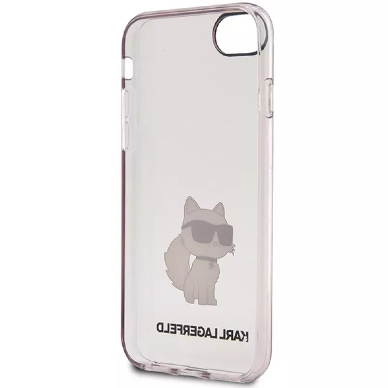 Karl Lagerfeld KLHCI8HNCHTCP Custodia rigida Ikonik Choupette per iPhone 7/8/SE 2020/SE 2022, rosa