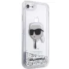Karl Lagerfeld KLHCI8LNKHCH Custodia rigida Glitter Karl Head per iPhone 7/8/SE 2020/SE 2022, argento