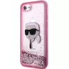 Karl Lagerfeld KLHCI8LNKHCP Custodia rigida Glitter Karl Head per iPhone 7/8/SE 2020/SE 2022, rosa