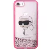 Karl Lagerfeld KLHCI8LNKHCP Custodia rigida Glitter Karl Head per iPhone 7/8/SE 2020/SE 2022, rosa
