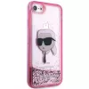 Karl Lagerfeld KLHCI8LNKHCP Custodia rigida Glitter Karl Head per iPhone 7/8/SE 2020/SE 2022, rosa