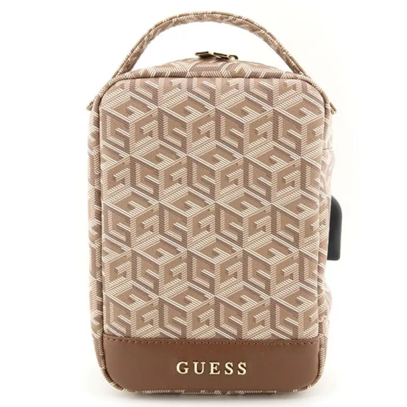 Guess GUHBHGCFSEW Organizer Bag marrone GCube Stripe