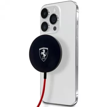 Ferrari FECBMSMENK 15W MagSafe Wireless Charging Pad - nero