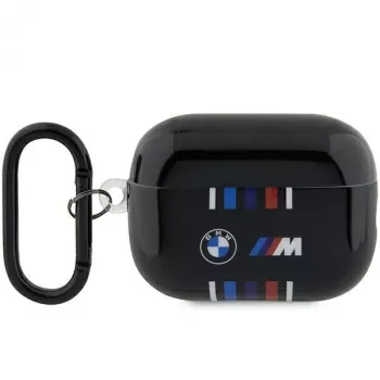 BMW AirPods Pro 2nd Generation custodia protettiva nera con design M-Stripe