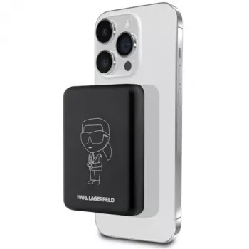 Karl Lagerfeld Ikonik MagSafe Wireless Power Bank 3000mAh nero