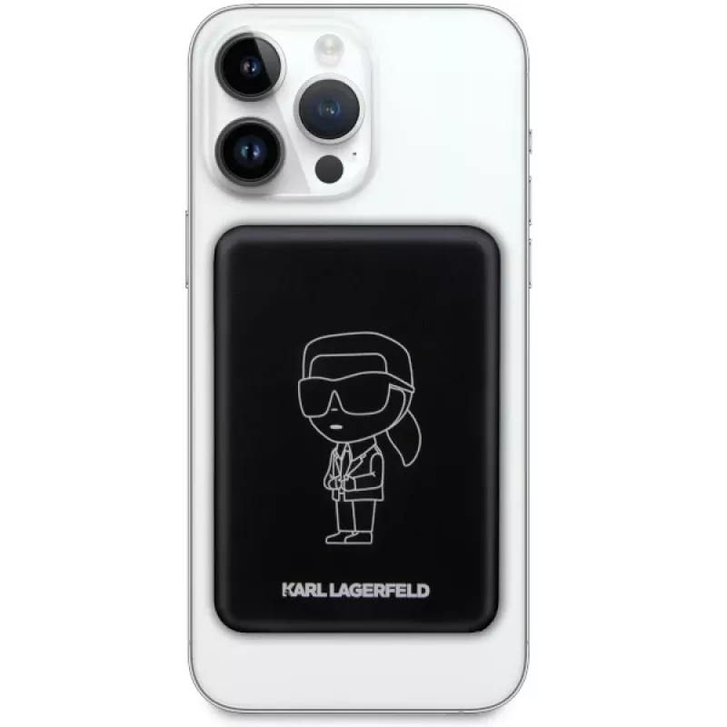 Karl Lagerfeld Ikonik MagSafe Wireless Power Bank 3000mAh nero