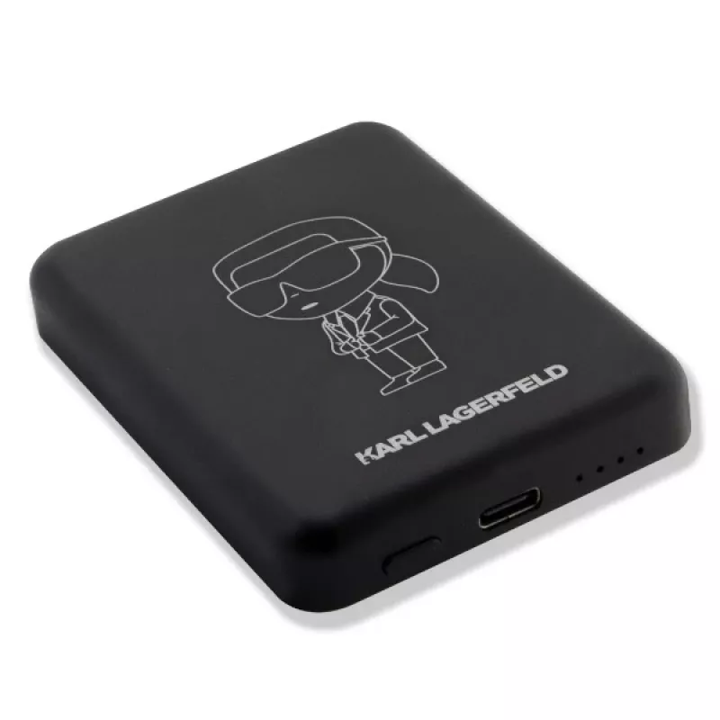 Karl Lagerfeld Ikonik MagSafe Wireless Power Bank 3000mAh nero