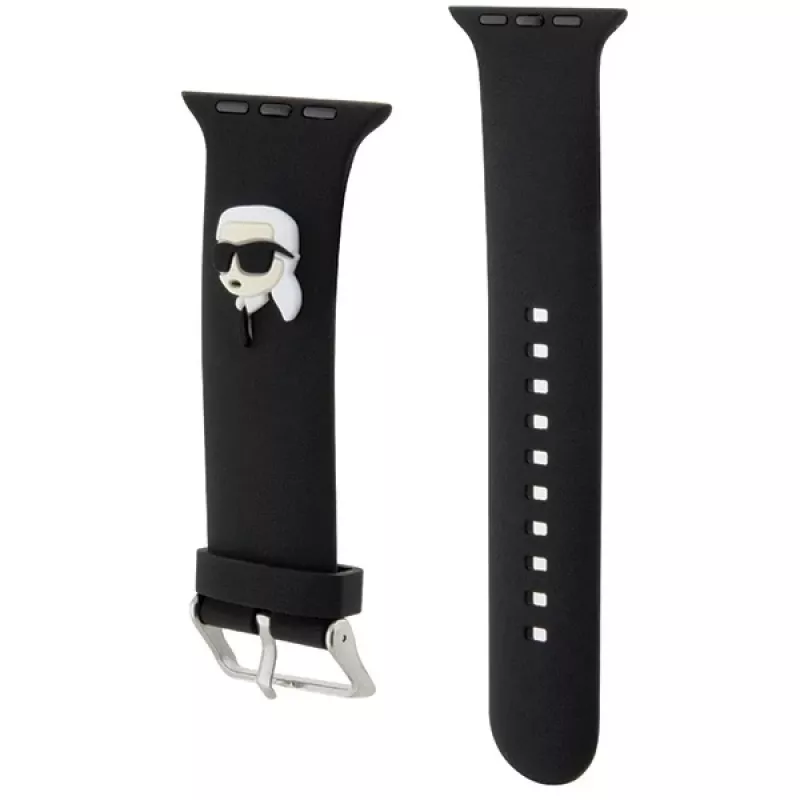 Karl Lagerfeld 3D Rubber Karl Head bracciale per Apple Watch 38/40/41mm nero