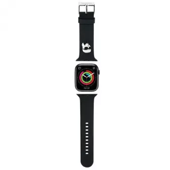 Karl Lagerfeld 3D Rubber Karl Head cinturino per Apple Watch 42/44/45/49mm nero