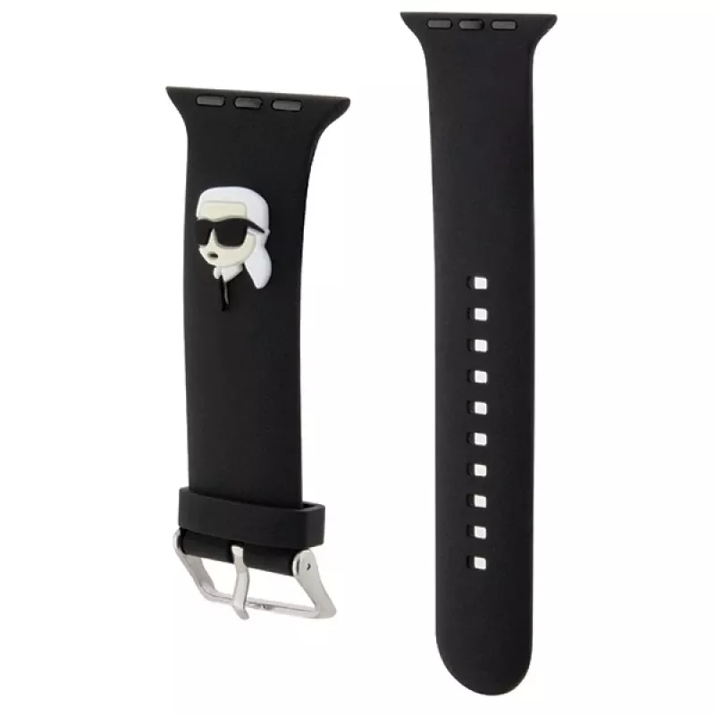 Karl Lagerfeld 3D Rubber Karl Head cinturino per Apple Watch 42/44/45/49mm nero