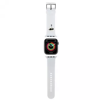 Karl Lagerfeld 3D Rubber Karl Head bracciale Apple Watch 42/44/45/49mm bianco