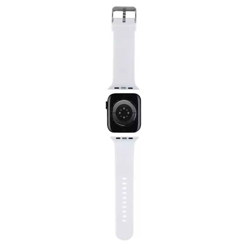 Karl Lagerfeld 3D Rubber Karl Head bracciale Apple Watch 42/44/45/49mm bianco