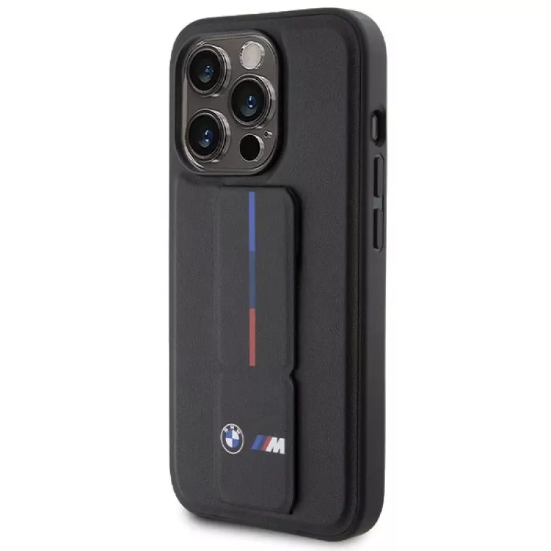 BMW Hardcase Grip Hot Stamp per iPhone 15 Pro 6,1 inch nero