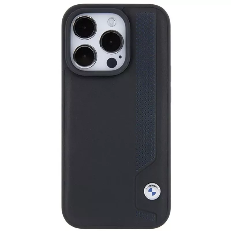 BMW BMHCP15X22RBDK Hardcase pelle Blue Dots per iPhone 15 Pro Max 6,7