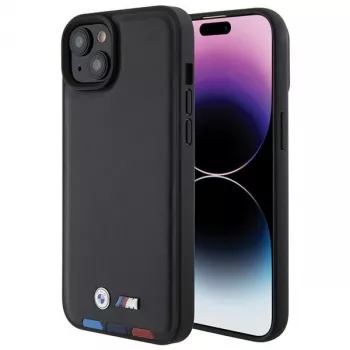 BMW M Collection Leather Stamp Retro cover per iPhone 15 Plus / 14 Plus 6,7
