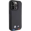 BMW Leather Stamp Tricolor Custodia per iPhone 15 Pro 6,1 inch nera