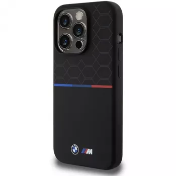 BMW M Custodia rigida in silicone con motivo compatibile MagSafe per Apple iPhone 15 Pro 6,1