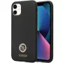Guess GUHCN614DGPK Custodia rigida in silicone con logo e strass 4G per Apple iPhone 11 / Xr 6,1