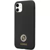 Guess GUHCN614DGPK Custodia rigida in silicone con logo e strass 4G per Apple iPhone 11 / Xr 6,1