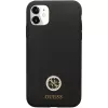 Guess GUHCN614DGPK Custodia rigida in silicone con logo e strass 4G per Apple iPhone 11 / Xr 6,1
